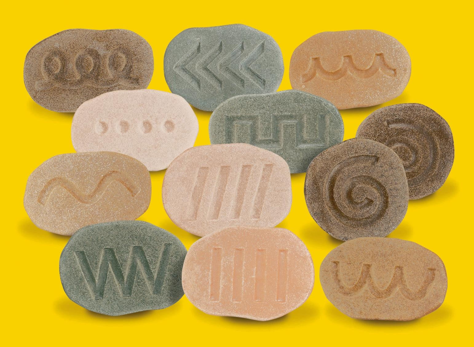 Voel schrijfpatroon stenen