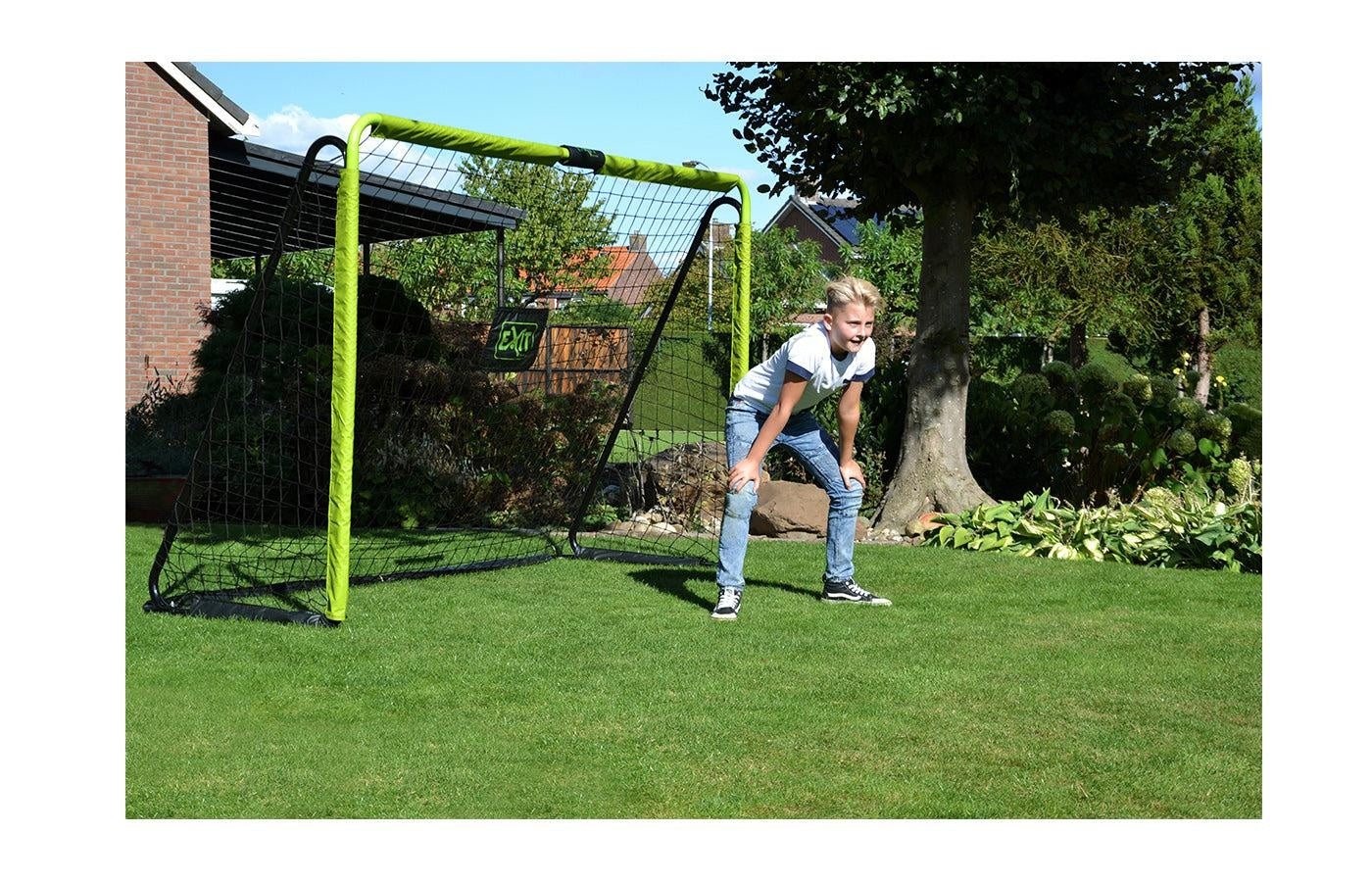 Voetbaldoel (staal - groen/zwart)