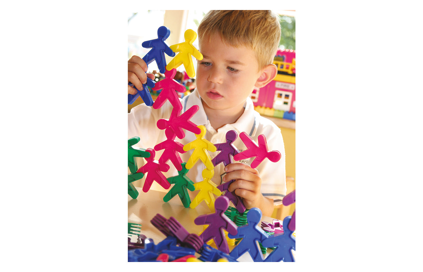 Gekleurde stapelmannetjes