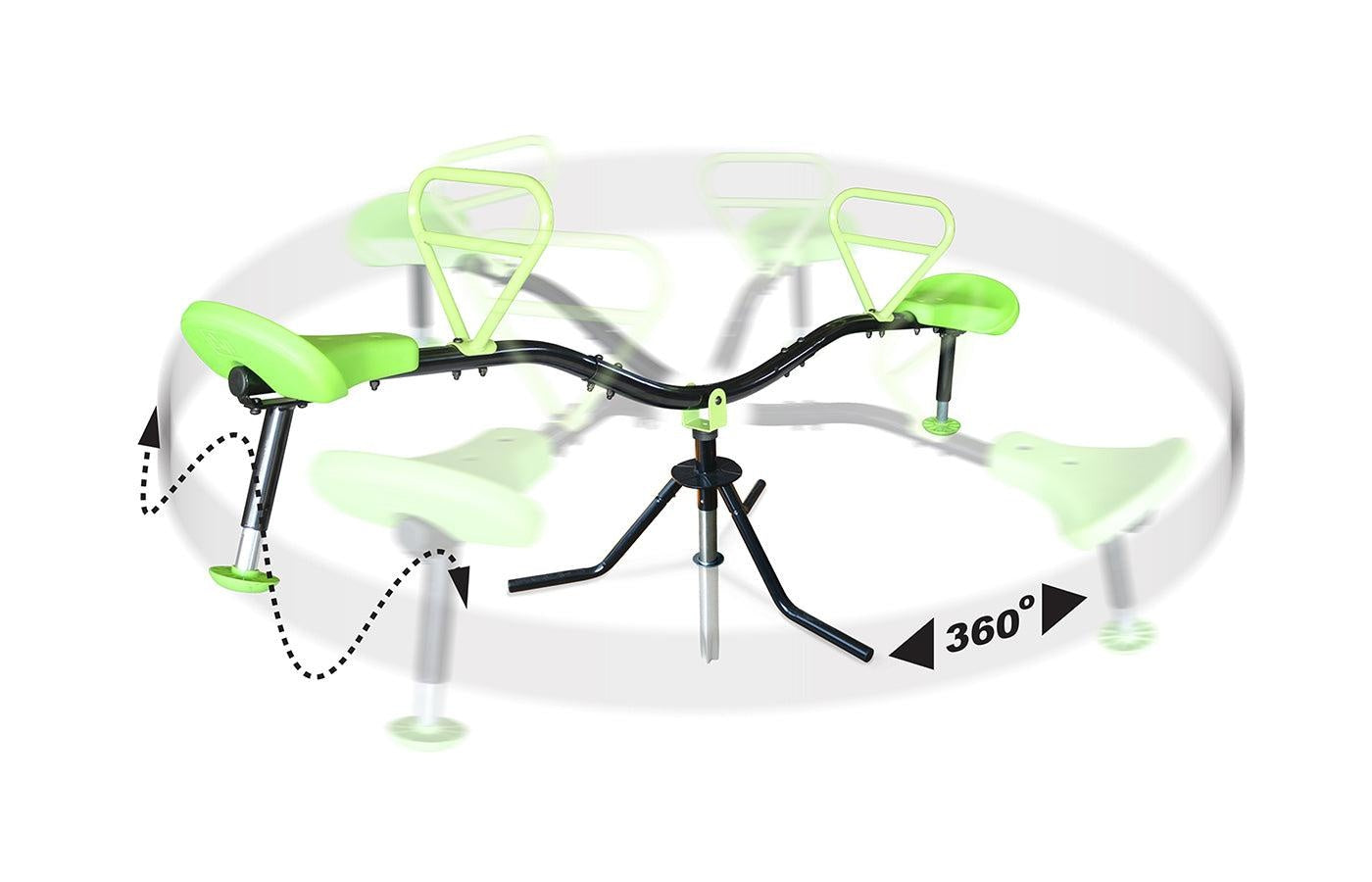 Spinner ronddraaiende wipwap