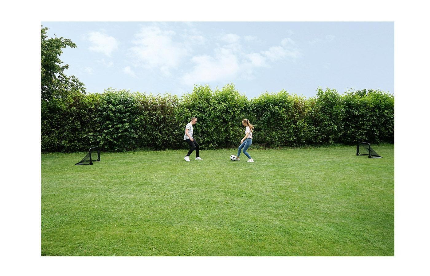 Voetbaldoel - opvouwbaar (staal - set van 2)