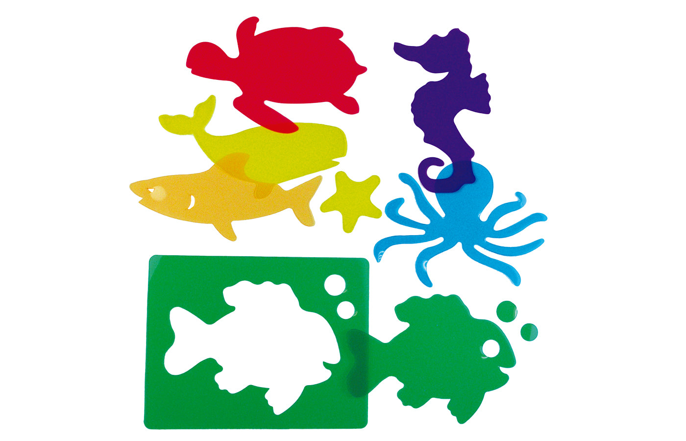 Transparante stencils - onderwater dieren (6)