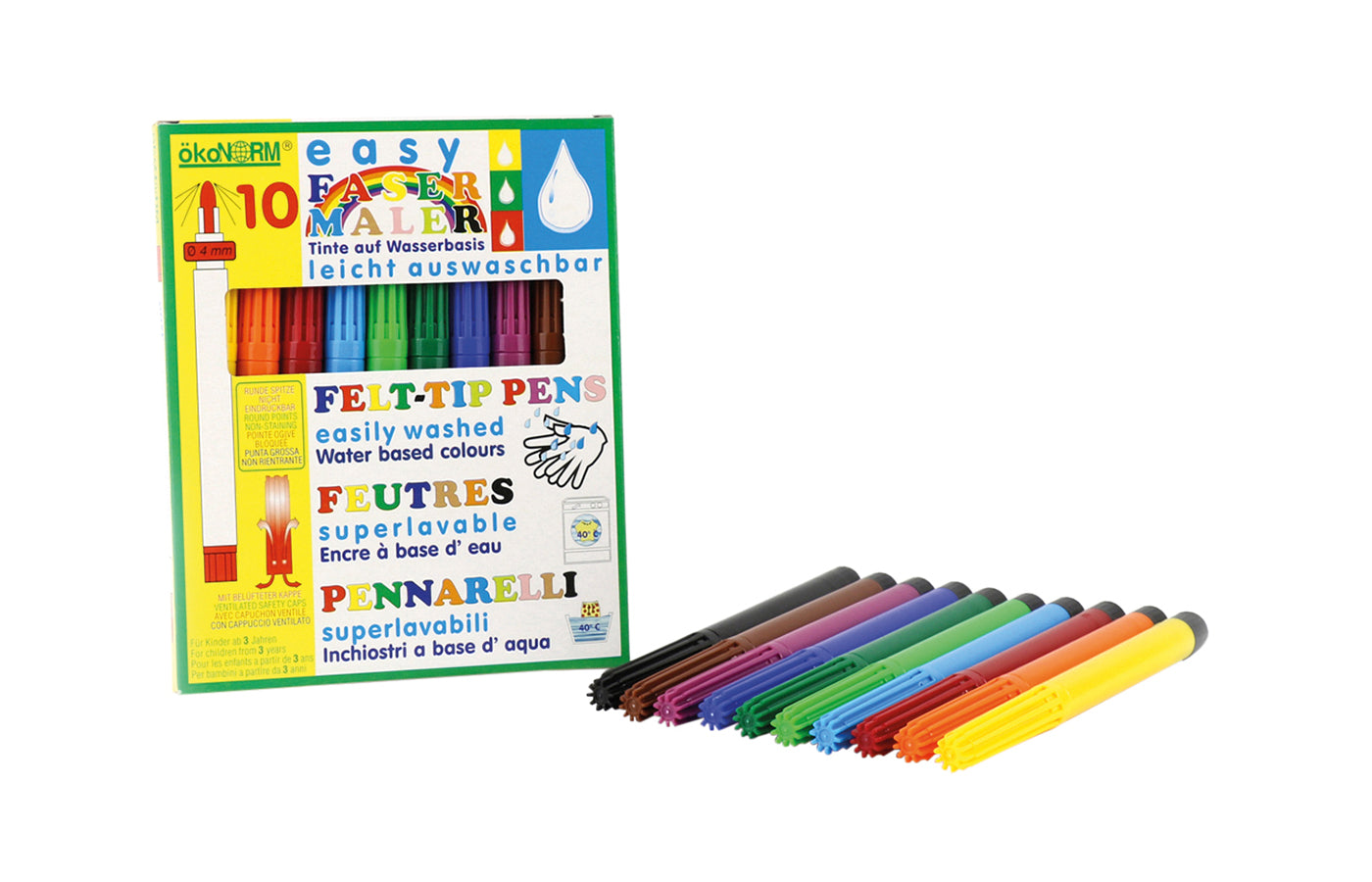 Stiften - waterbasis - 4 mm - set (10)
