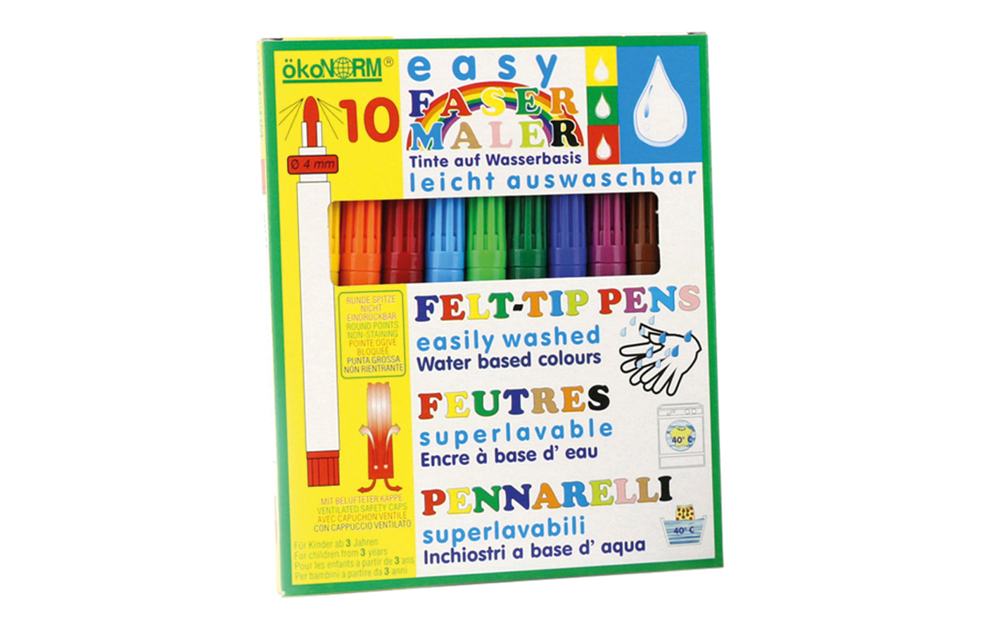 Stiften - waterbasis - 4 mm - set (10)