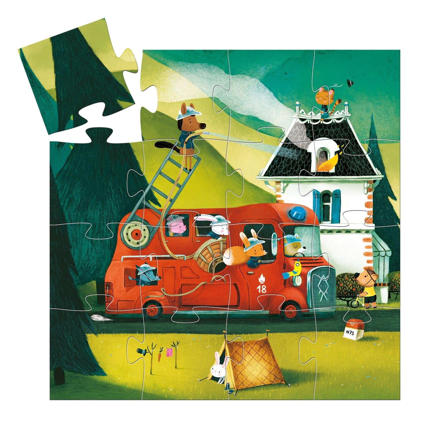 Puzzel - brandweerwagen