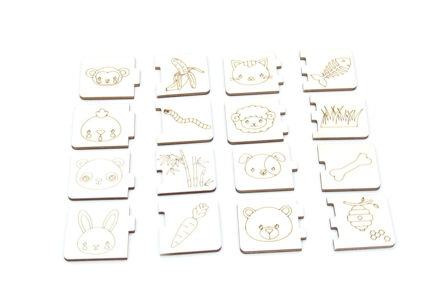 Puzzel - dieren + eten
