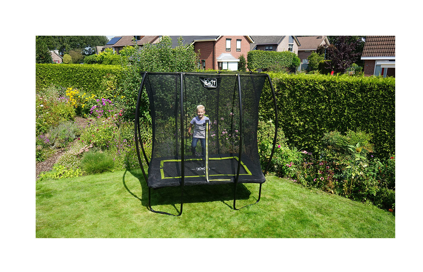Trampoline met veiligheidsnet (rechthoek)