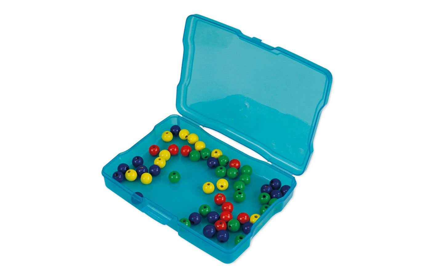 Gekleurde opbergboxen in koffer (13)