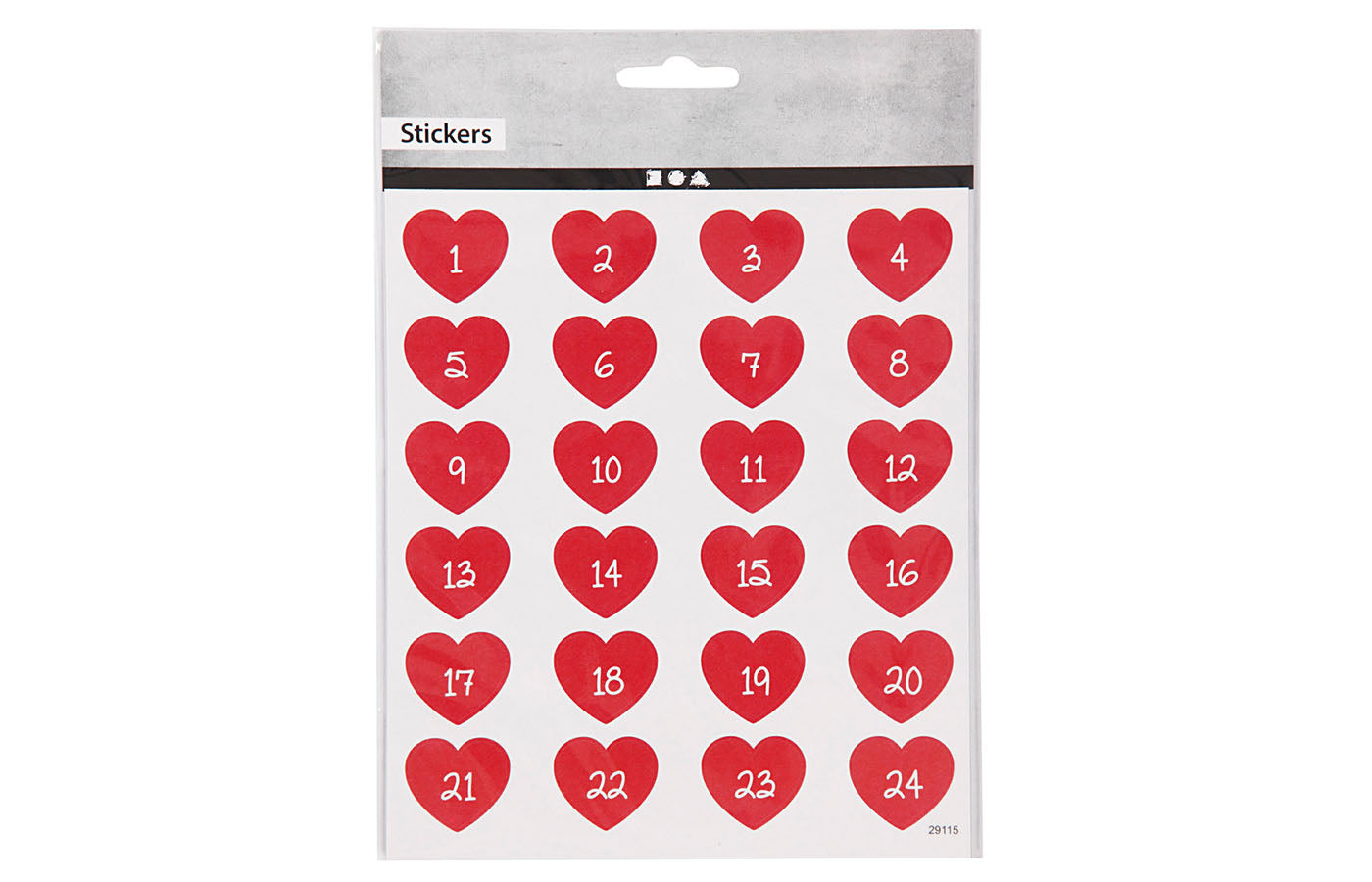 Stickers - hartjes (1-24)