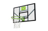 Basketbalbord met ring en net - groen/zwart