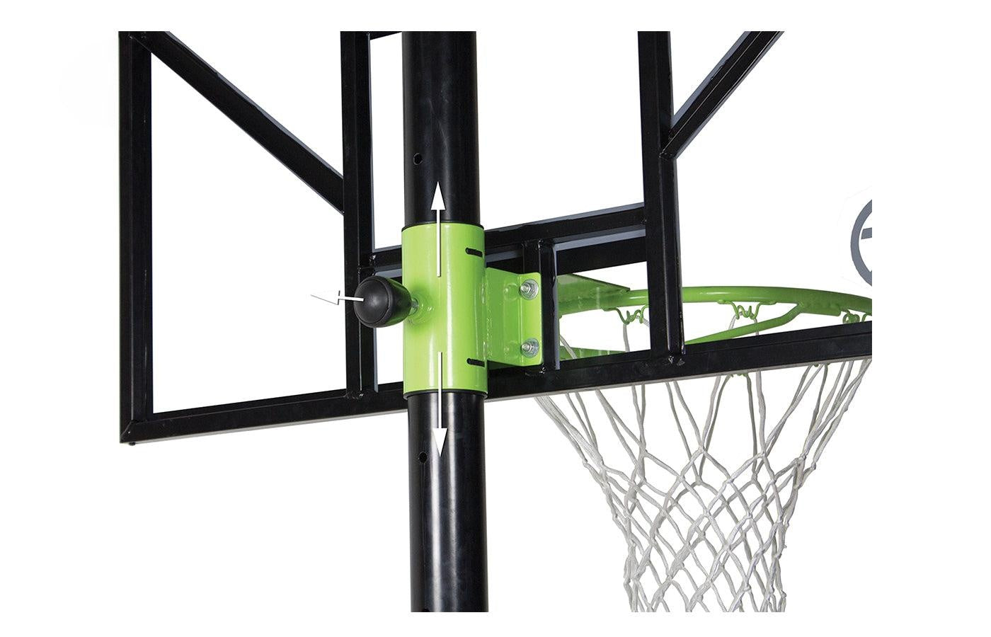 Verplaatsbaar basketbalbord - groen/zwart